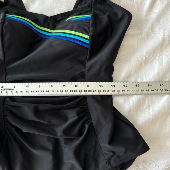 Alia Women's Black One Piece Swimsuit Size 10/30‎ Beach Vacation Bathing Suit - Picture 10 of 14